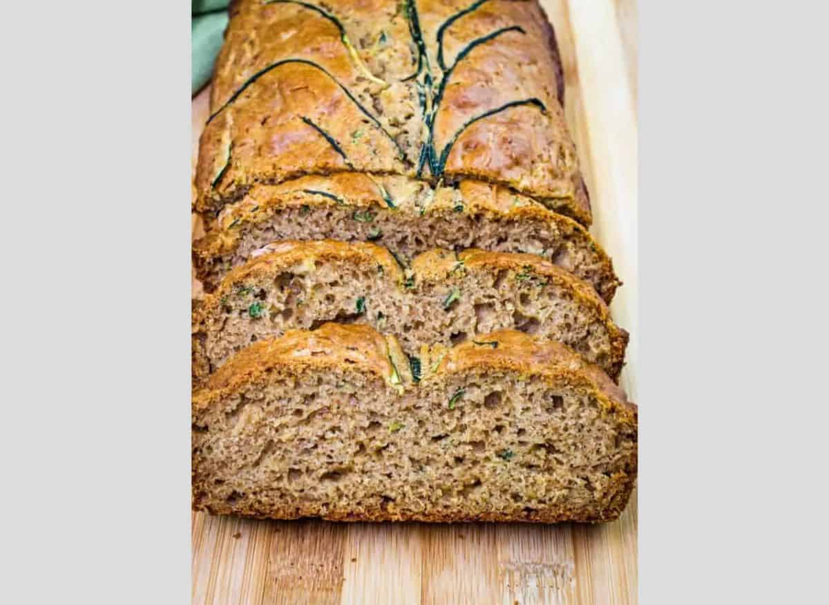 Sliced Zucchini Bread.