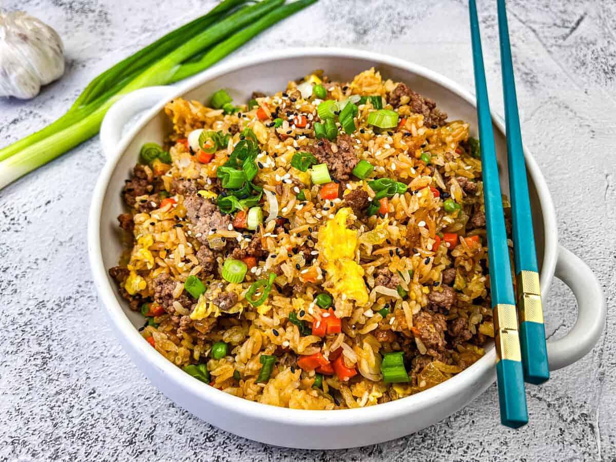 Ground Beef Fried Rice.